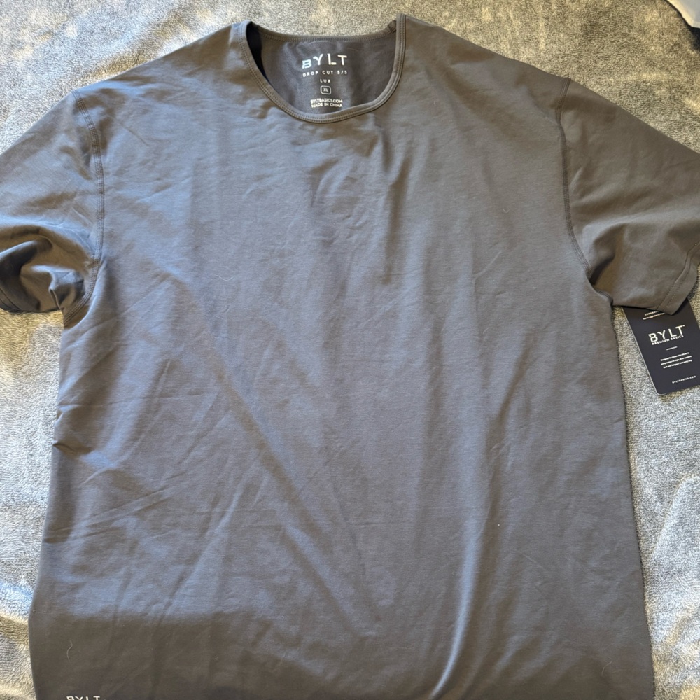 BYLT Basics Men's Basic Crew Lux T-Shirt - Gray - XL